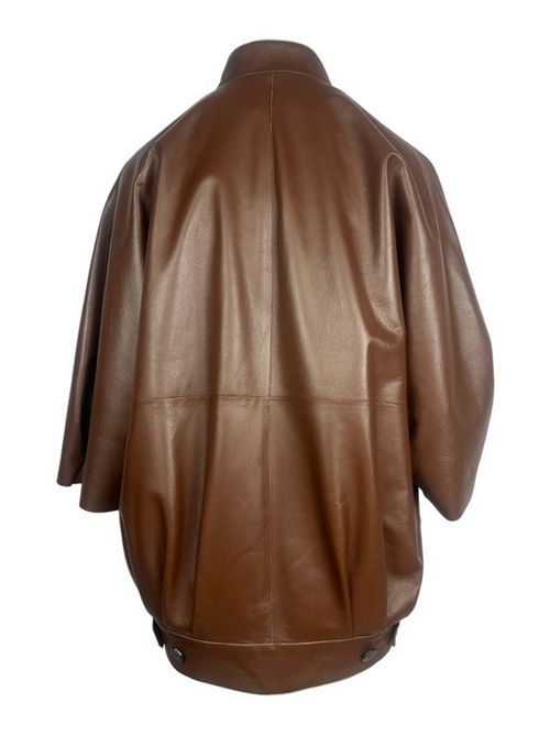 Bomber donna in pelle marrone My Skin | MYF04PELLE OIL